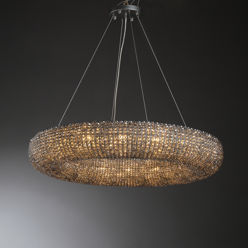 Halo Round Chandelier-Momo Lighting