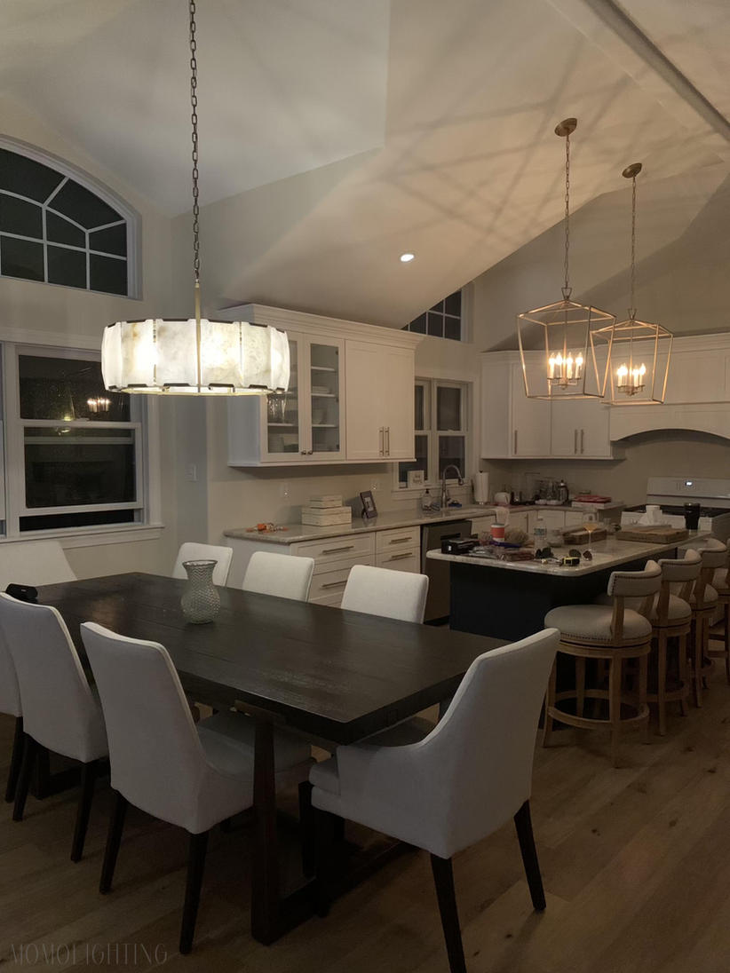 Harlow Calcite Round Chandelier D31"-Momo Lighting