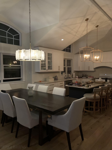 Harlow Calcite Round Chandelier D31"-Momo Lighting