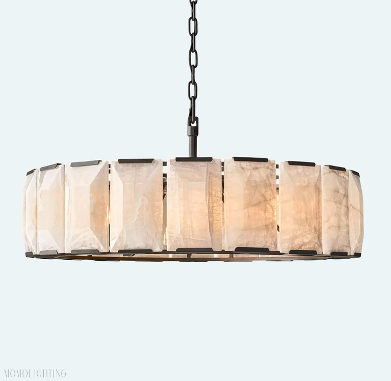 Harlow Calcite Round Chandelier D43"-Momo Lighting