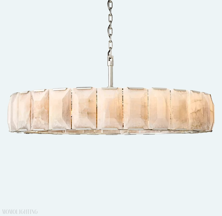 Harlow Calcite Round Chandelier D60"-Momo Lighting