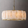 Harlow Calcite Round Chandelier-Momo Lighting