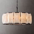 Harlow Calcite Round Chandelier-Momo Lighting