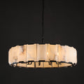 Harlow Calcite Round Chandelier-Momo Lighting