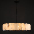 Harlow Calcite Round Chandelier-Momo Lighting