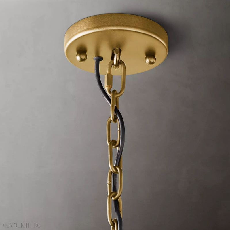 Harlow Calcite Round Chandelier-Momo Lighting