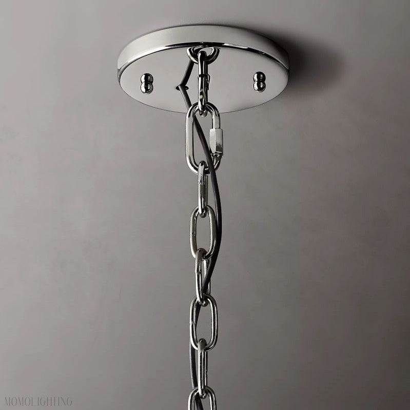 Harlow Calcite Round Chandelier-Momo Lighting