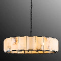 Harlow Calcite Round Chandelier-Momo Lighting
