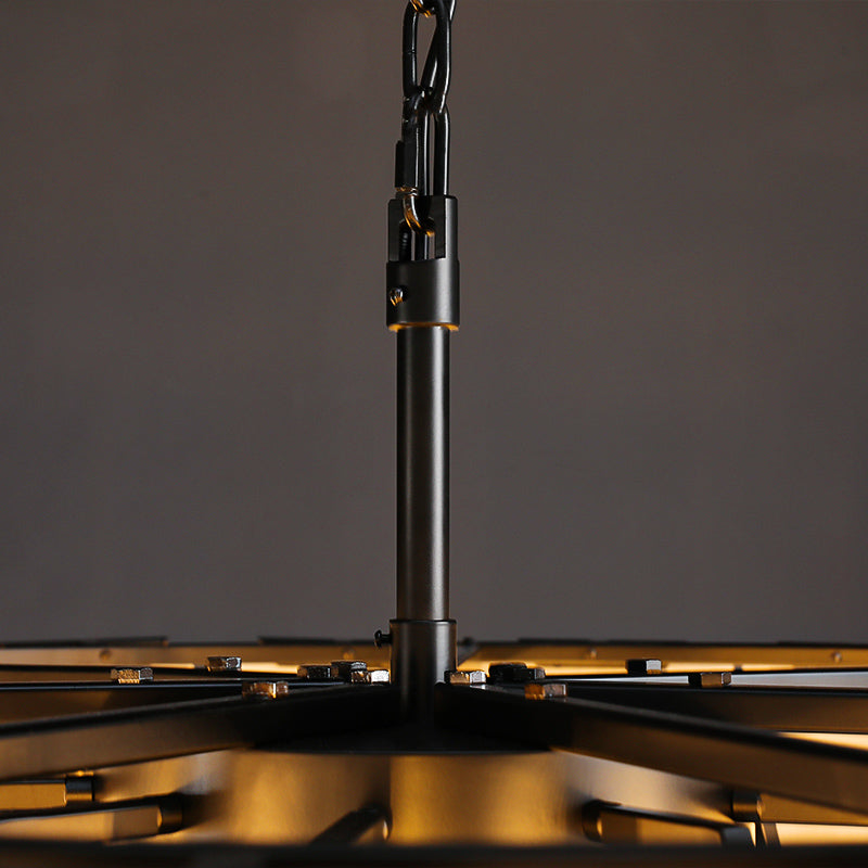 Harlow Calcite Round Chandelier-Momo Lighting