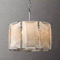 Harlow Calcite Round Chandelier-Momo Lighting