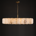 Harlow Calcite Round Chandelier-Momo Lighting