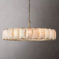 Harlow Calcite Round Chandelier-Momo Lighting