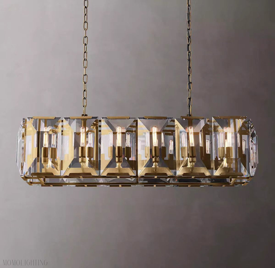 Harlow Multi Crystal Rectangular Chandelier