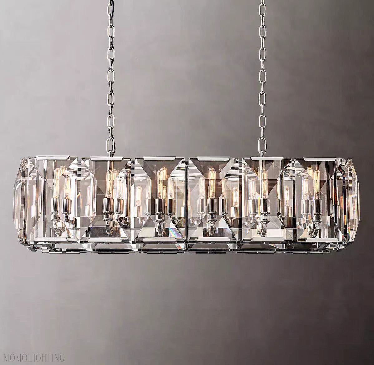 Harlow Multi Crystal Rectangular Chandelier