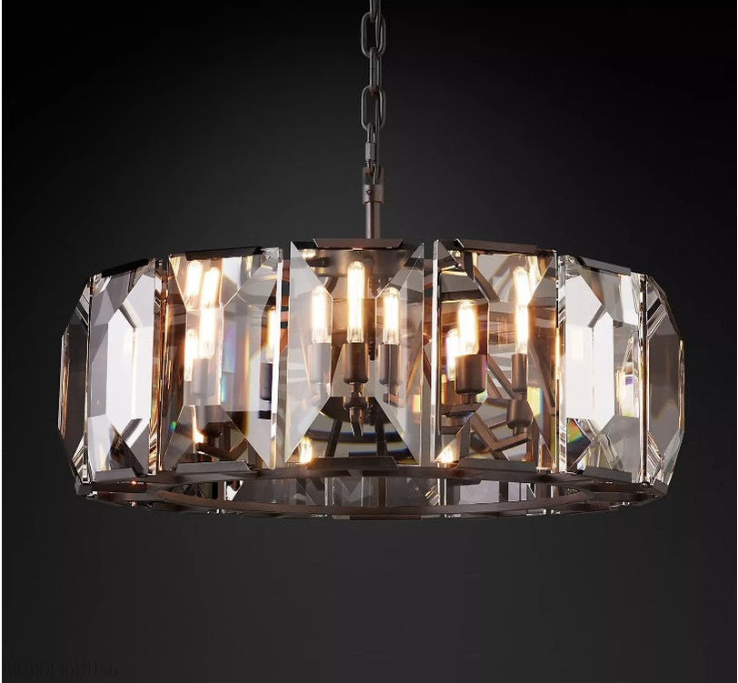 Harlow Multicurve Crystal Round Chandelier-Momo Lighting