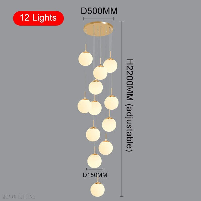 Harriet Orb Foyer Chandelier-Momo Lighting