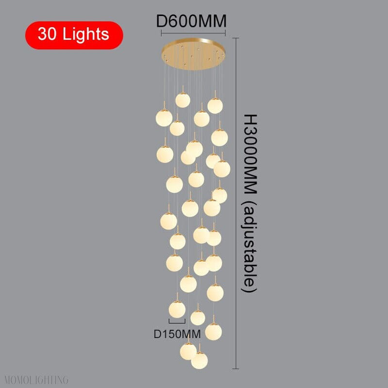 Harriet Orb Foyer Chandelier-Momo Lighting