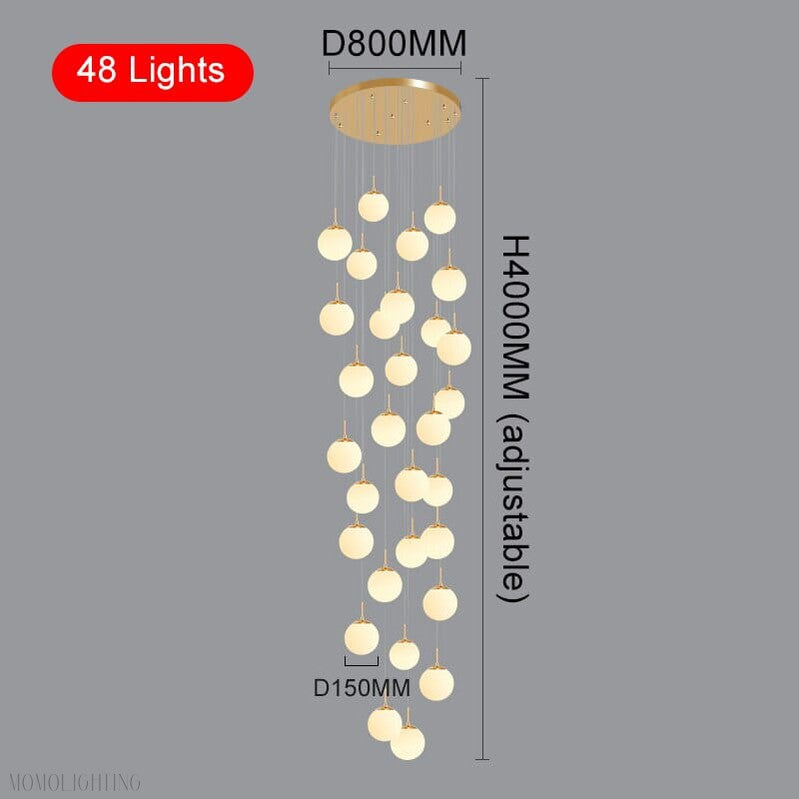 Harriet Orb Foyer Chandelier-Momo Lighting