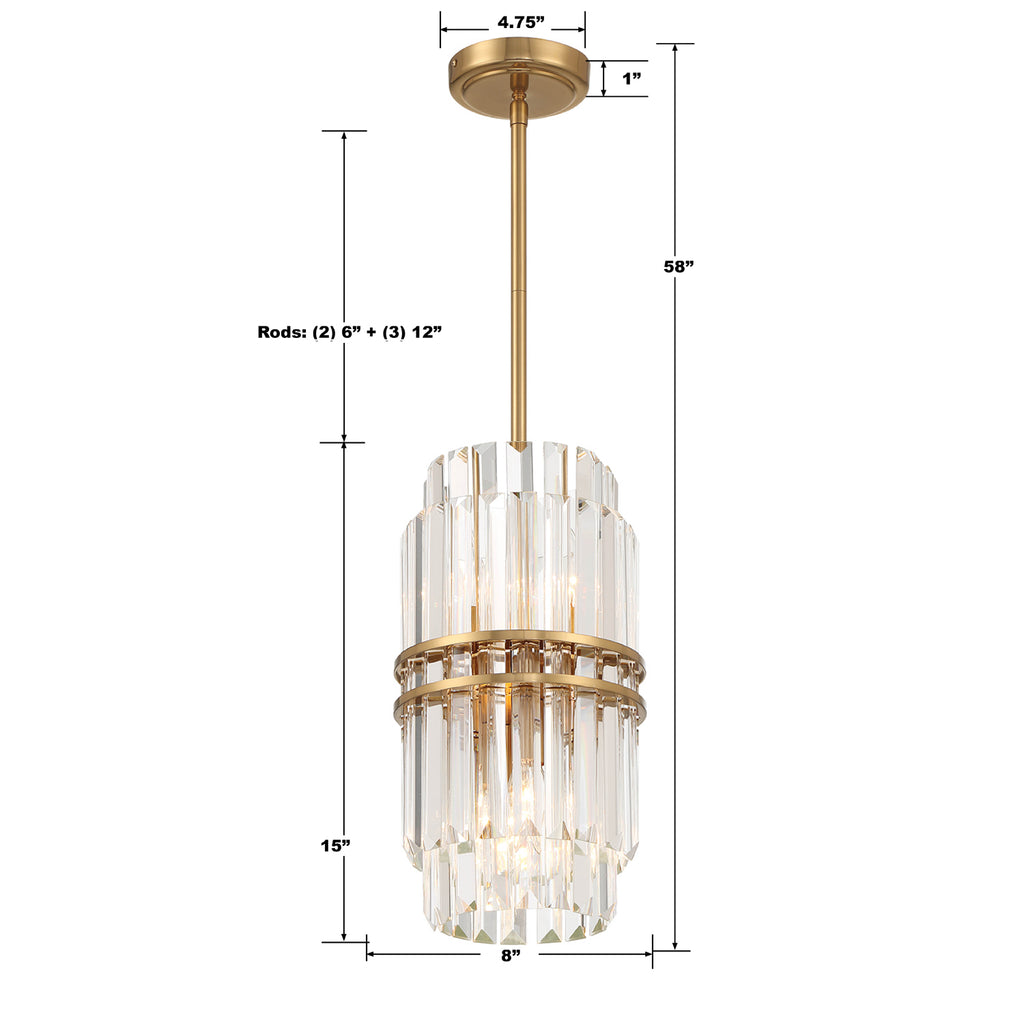 Hayer Round Crystal 4 Light Chandelier-Momo Lighting