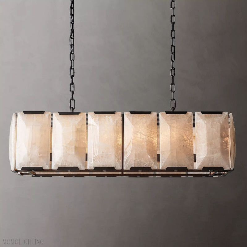 Harlow Calcite Rectangle Chandelier