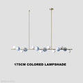 Horizontal Linear Ceiling Hanging Chandelier with Ball Lamps-Momo Lighting