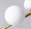 Horizontal Linear Ceiling Hanging Chandelier with Ball Lamps-Momo Lighting
