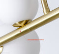 Horizontal Linear Ceiling Hanging Chandelier with Ball Lamps-Momo Lighting