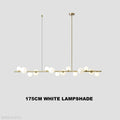 Horizontal Linear Ceiling Hanging Chandelier with Ball Lamps-Momo Lighting