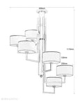 Houston Spiral Modern Chandelier PD5003PN - (Multiply Finishes)-Momo Lighting