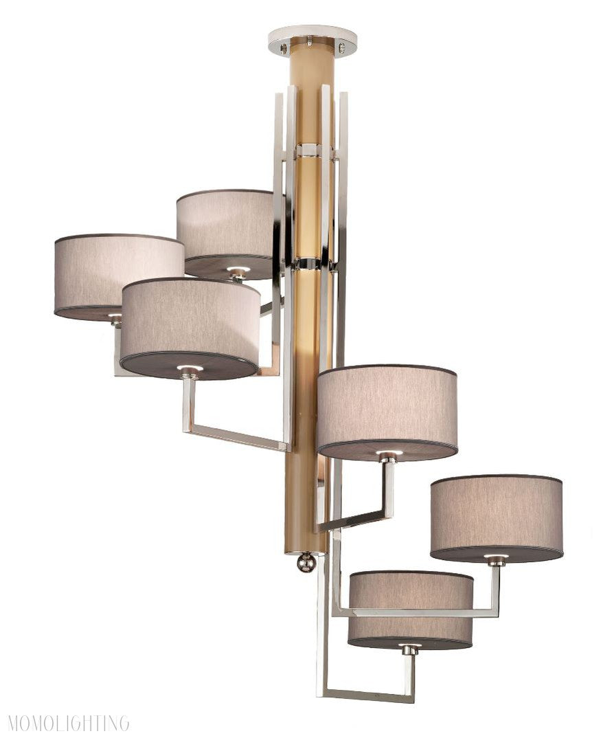 Houston Spiral Modern Chandelier PD5003PN - (Multiply Finishes)-Momo Lighting