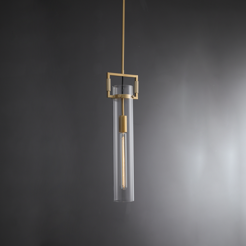 Machnist Modern Glass Cylinder Pendant Light for Dining & Kitchen