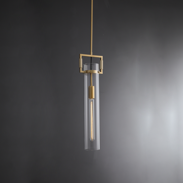 Machnist Modern Glass Cylinder Pendant Light for Dining & Kitchen