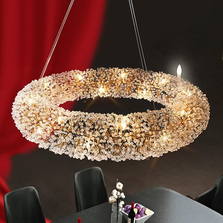 Iissabelle Flower Crystal Chandelier-Momo Lighting