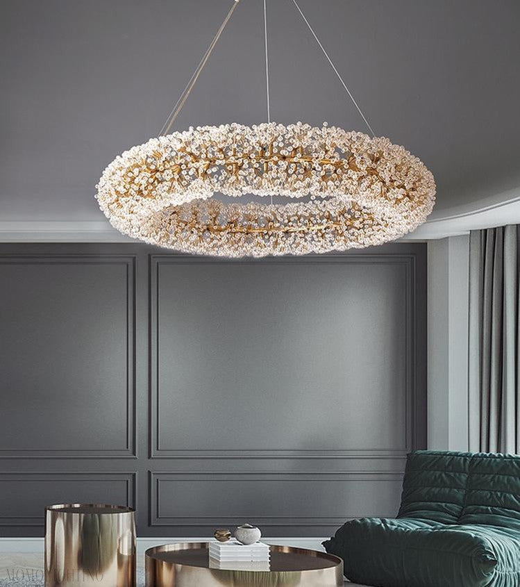 Iissabelle Flower Crystal Chandelier-Momo Lighting