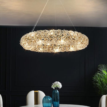 Iissabelle Flower Crystal Chandelier-Momo Lighting