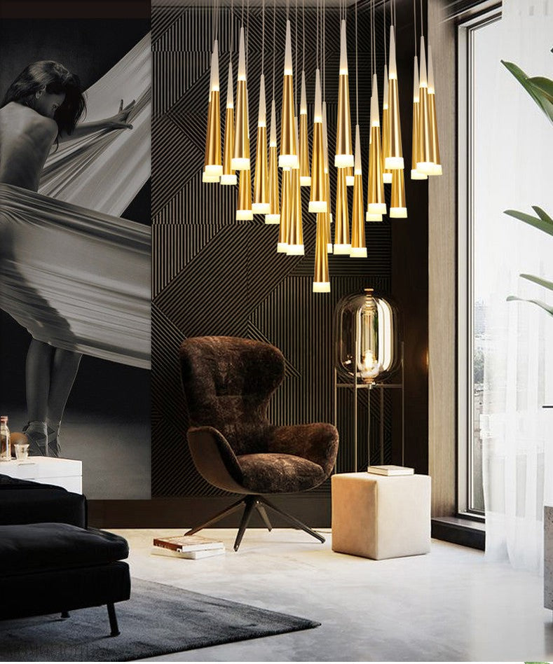 Imogene Round & Rectangular Chandelier-Momo Lighting