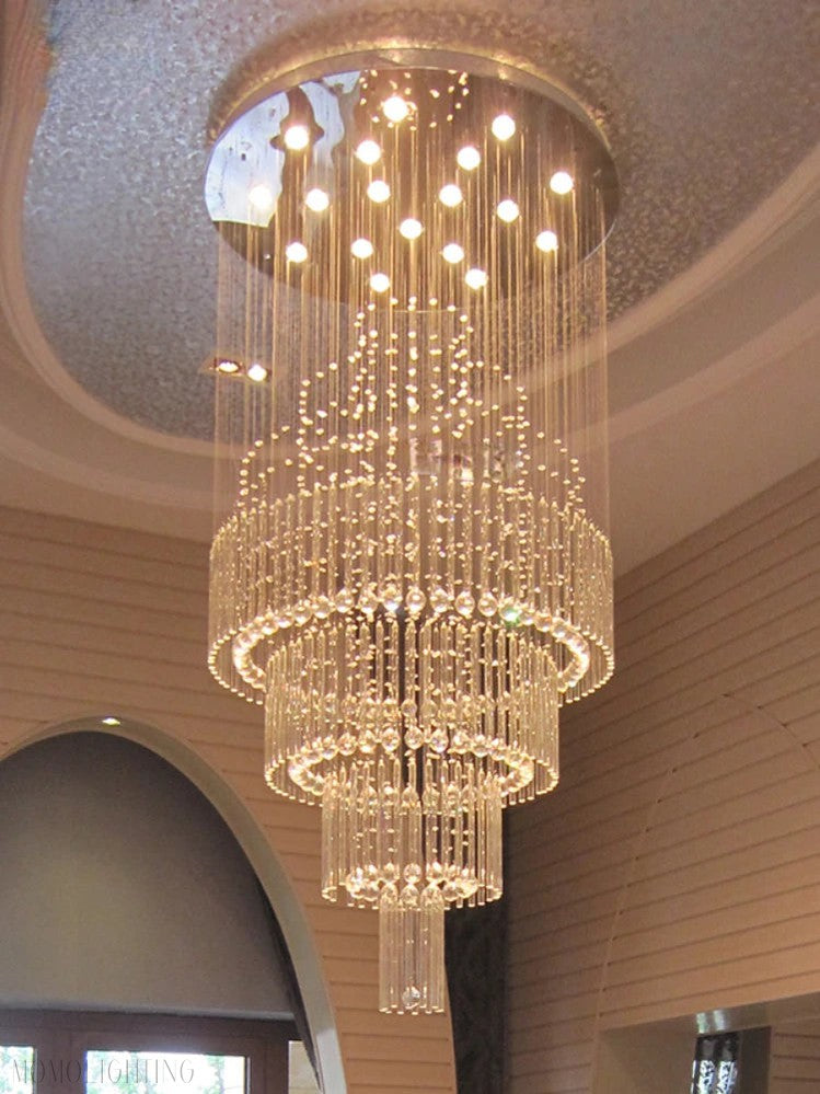 Iris Crystal Chandelier 43.3" 51.1" 59" 98.4''H-Momo Lighting
