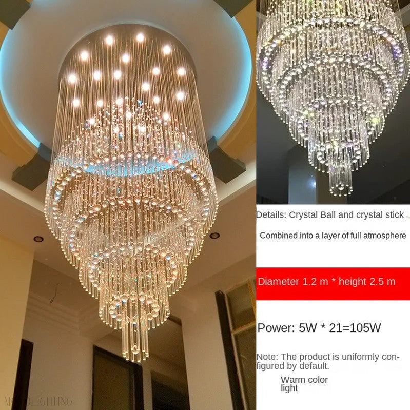 Iris Crystal Chandelier 43.3" 51.1" 59" 98.4''H-Momo Lighting