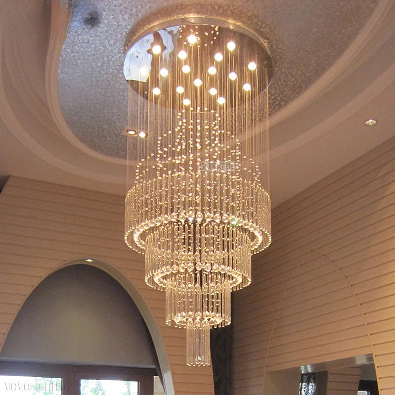 Iris Crystal Chandelier 43.3" 51.1" 59" 98.4''H-Momo Lighting