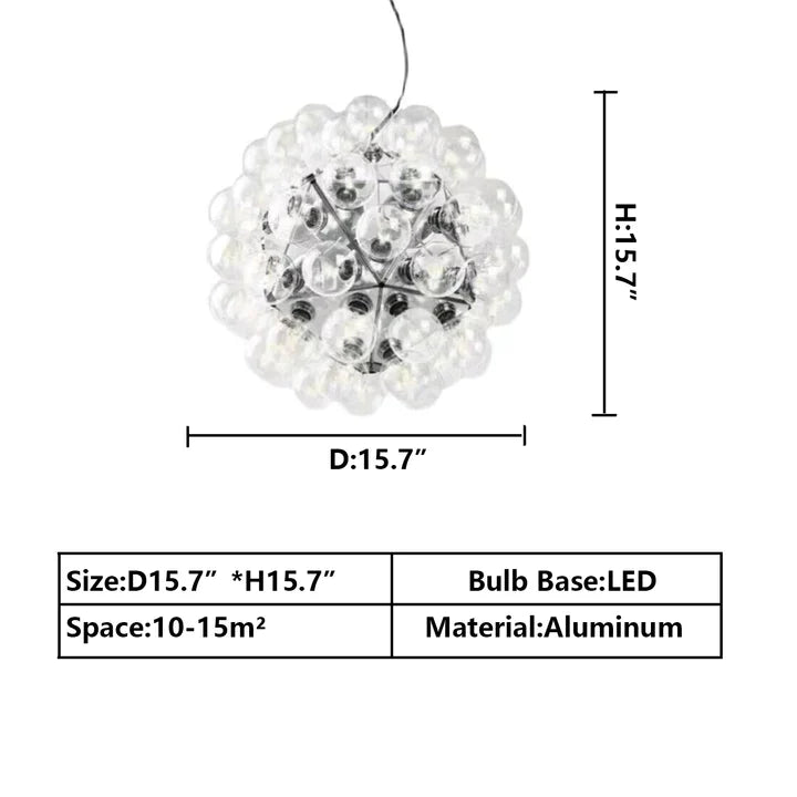 Italian Designer Creative Glass Ball Chandelier Scandinavian Dandelion Hallway/Entryway/Staircase Light Fixture-Momo Lighting