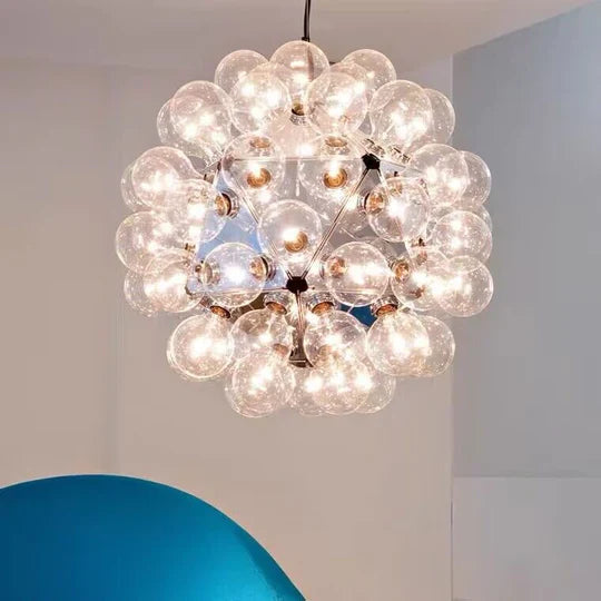 Italian Designer Creative Glass Ball Chandelier Scandinavian Dandelion Hallway/Entryway/Staircase Light Fixture-Momo Lighting