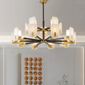 Janina Alabaster Round chandelier-Momo Lighting