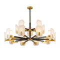 Janina Alabaster Round chandelier-Momo Lighting