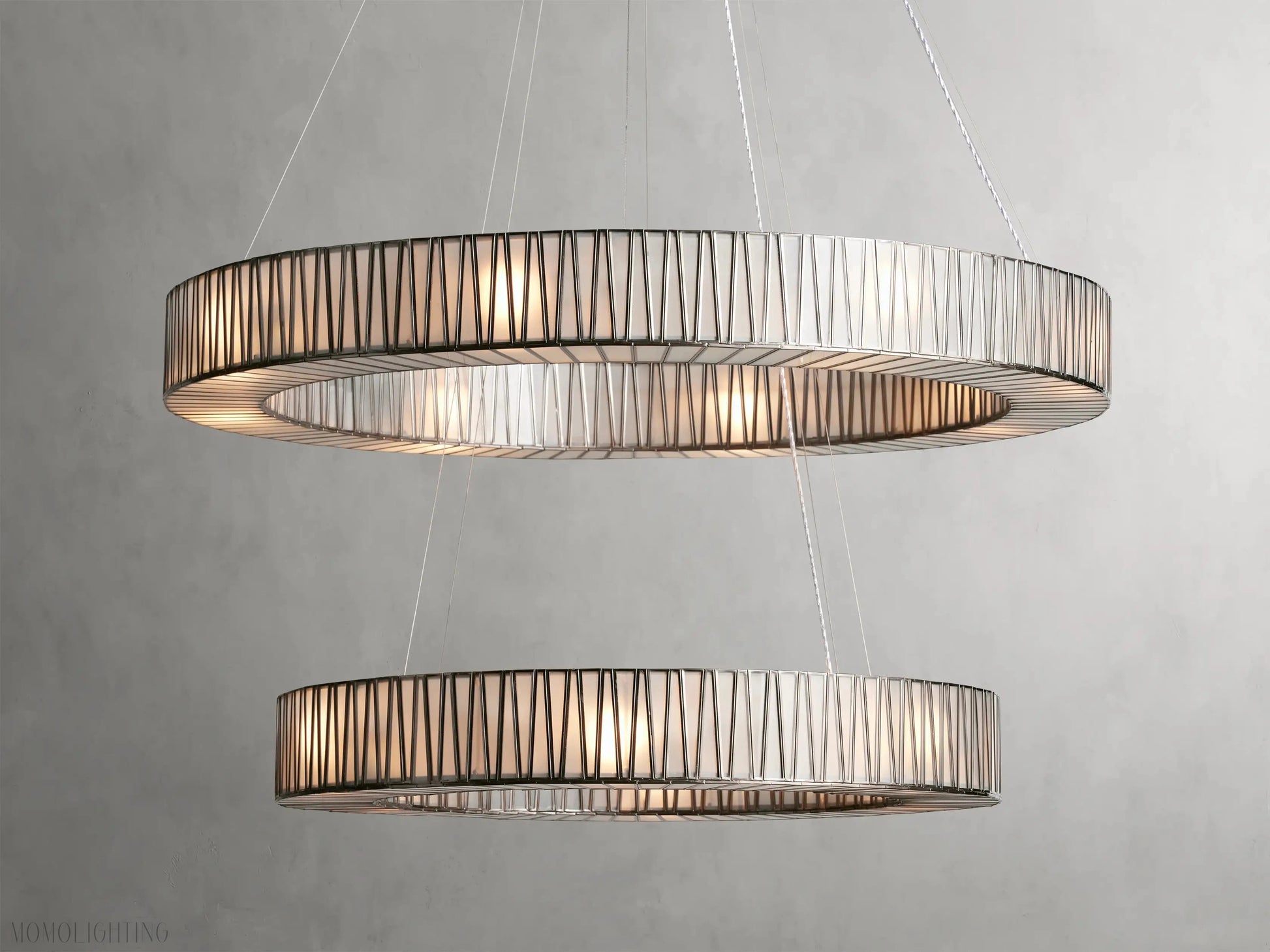 Jeunet 2-Tier Round Chandelier-Momo Lighting