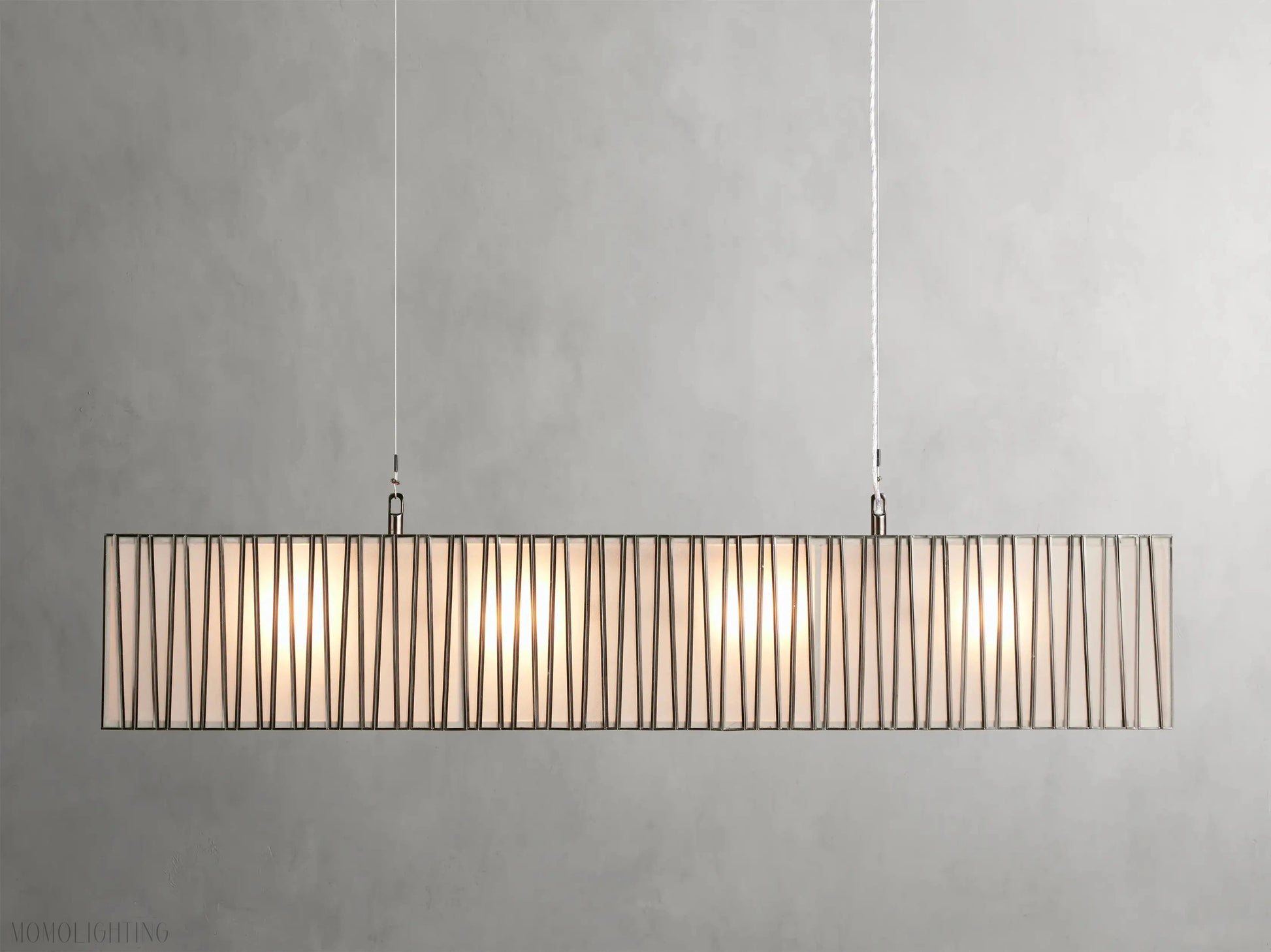 Junet Rectangular Chandelier 60"W 49"W-Momo Lighting