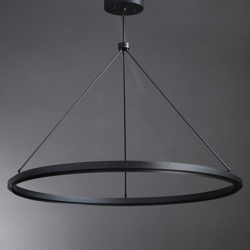 Knight Black Round Chandelier 36"/48"/60"-Momo Lighting