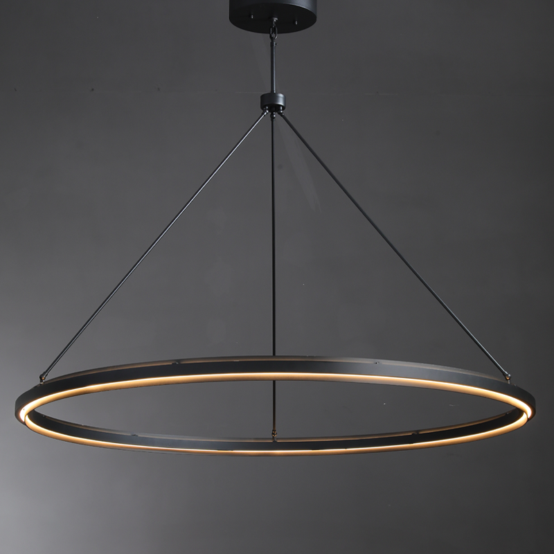 Knight Black Round Chandelier 36"/48"/60"-Momo Lighting