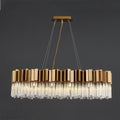 Kubica Oval Crystal Chandelier-Momo Lighting