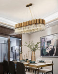Kubica Oval Crystal Chandelier-Momo Lighting
