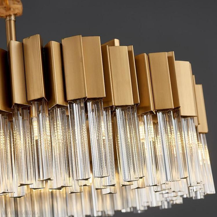 Kubica Oval Crystal Chandelier-Momo Lighting
